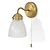 Fovant Bathroom Glass Wall Light Brass
