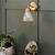 Fovant Bathroom Glass Wall Light Brass