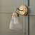 Fovant Bathroom Glass Wall Light Brass