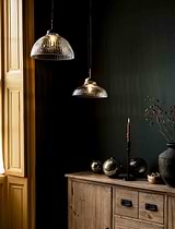 Fovant Glass Pendant Light Large Antique Bronze