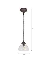 Fovant Glass Pendant Light Small Antique Bronze
