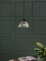 Fovant Glass Pendant Light Small Antique Bronze