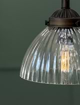 Fovant Glass Pendant Light Small Antique Bronze