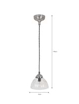 Fovant Glass Pendant Light Small Satin Nickel