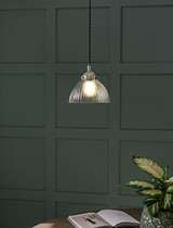 Fovant Glass Pendant Light Small Satin Nickel