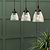 Fovant Glass Triple Pendant Light Antique Bronze