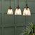 Fovant Glass Triple Pendant Light Antique Bronze