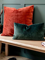 Foxcote Cushion 30x50 Forest Green Velvet