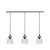 Fovant Glass Triple Pendant Light Satin Nickel