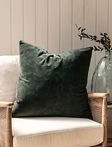 Foxcote Cushion 60x60 Forest Green Velvet