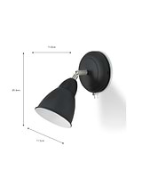 Harlaxton Wall Light Carbon Steel