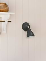 Harlaxton Wall Light Carbon Steel