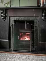 Latton Folding Firescreen Antique Pewter