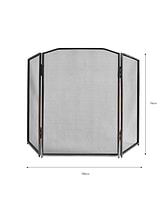 Latton Folding Firescreen Antique Pewter