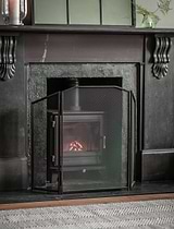 Latton Folding Firescreen Black