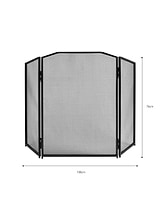 Latton Folding Firescreen Black