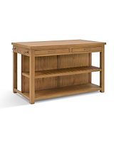 Walcote Kitchen Island Natural Wood