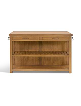 Walcote Kitchen Island Natural Wood