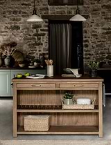 Walcote Kitchen Island Natural Wood
