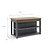 Walcote Kitchen Island Forest Green Wood