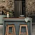 Walcote Kitchen Island Forest Green Wood