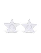 Airdrie Star Tealight Holders Set of 2 White