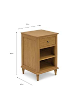Barton Bedside Table Natural Wood