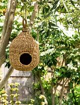 Brading Seagrass Bird House Natural