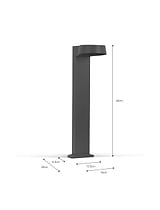 Litcham Outdoor Path Light Grey Aluminium