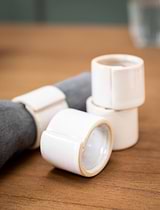 Ithaca Napkin Rings Set of 4 White
