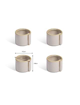 Ithaca Napkin Rings Set of 4 White