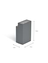 Priors Outdoor Down Light Grey Aluminium