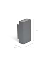 Priors Outdoor Up and Down Light Aluminium