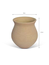 Yalding Fluted Vase Warm Stone