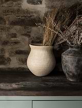Yalding Fluted Vase Warm Stone