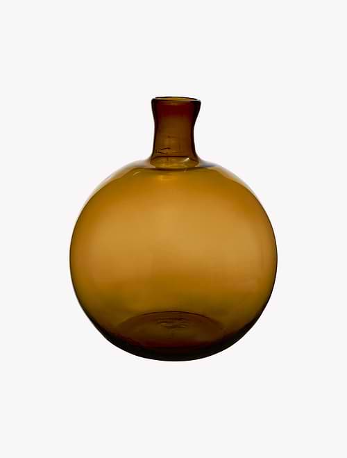 Ambra Vase Glass Brown Large
