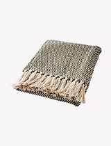 Anna Blanket 125x175cm Olive Green Warm White