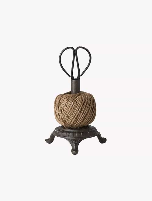 Bind String Holder with Scissor Black Natural Small