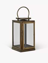 Clinton Lantern Iron Brass Large