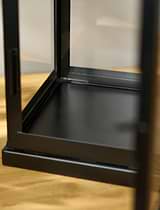 Clinton Lantern Iron Black Medium