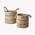 Collect Basket Jute Black Set of 2