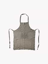 Gulli Apron Cotton Dark Grey White