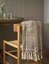 Petra Diamond Blanket 125x170cm Grey Mustard
