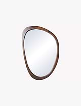 Portland Mirror Mango Wood Dark Brown Large