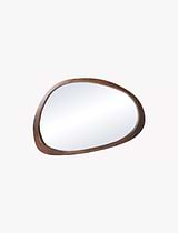 Portland Mirror Mango Wood Dark Brown Large