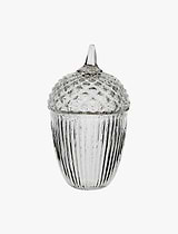 Romance Bowl with Lid Glass Clear Large