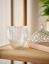 Romance Bowl with Lid Glass Clear Large