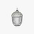 Romance Bowl with Lid Glass Clear Small