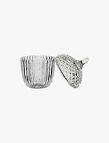 Romance Bowl with Lid Glass Clear Small