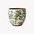 Victoria Planter Stoneware White Green Small